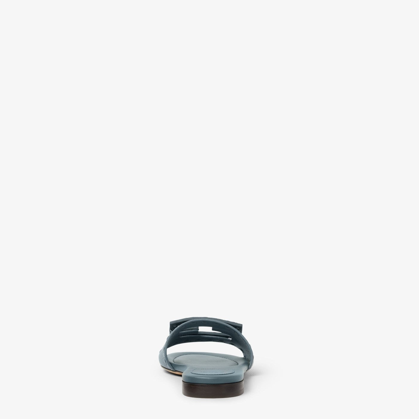 Baguette Mercury blue leather slides