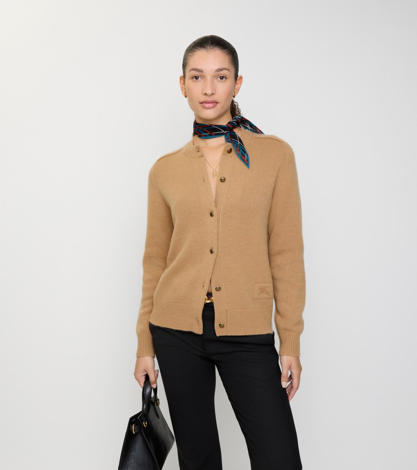 Cashmere Cardigan in Butterscotch brown