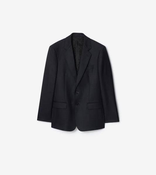 Check Wool Tailored Jacket in Tarmac grey/dark pewter grey