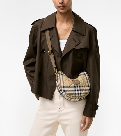 Horseshoe Crossbody Bag in Sand beige