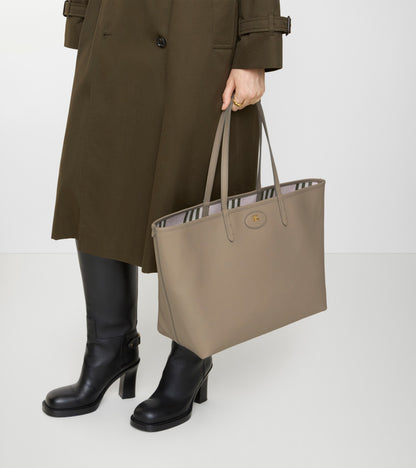Medium Reversible Bloomsbury Tote in Mushroom beige/mallow pink