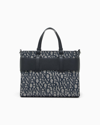 Monogram fabric shopper woman
