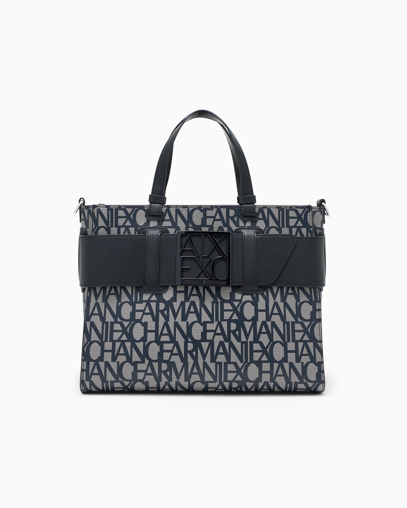 Monogram fabric shopper woman