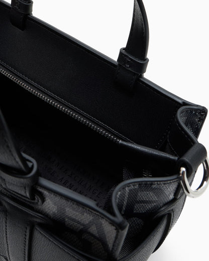 Monogram tote with buckle for woman