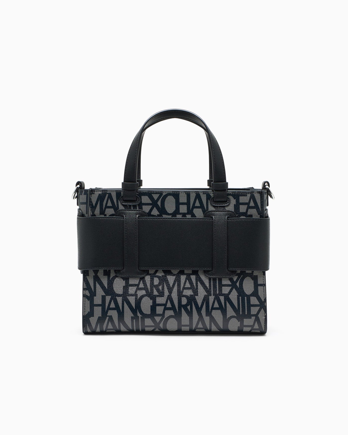 Monogram tote with buckle for woman
