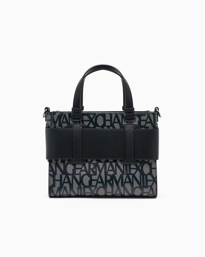 Monogram tote with buckle for woman