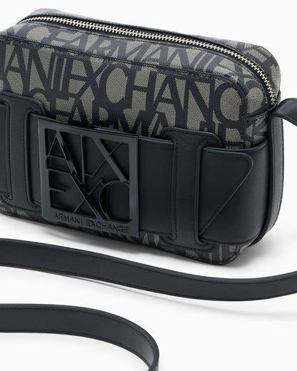 Crossbody bag compact monogram for woman