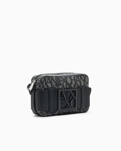 Crossbody bag compact monogram for woman