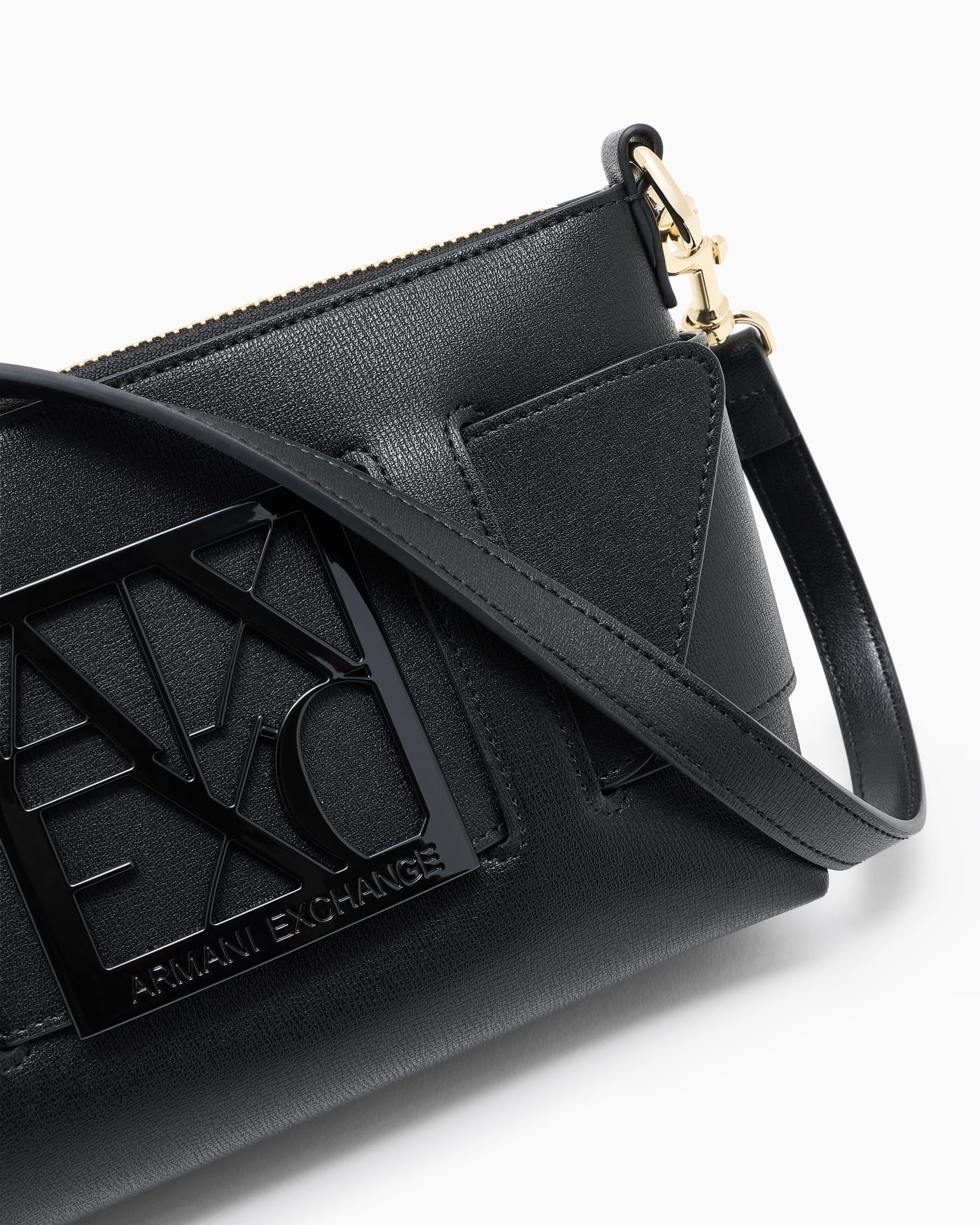 Shoulder bag with embossed logo for woman