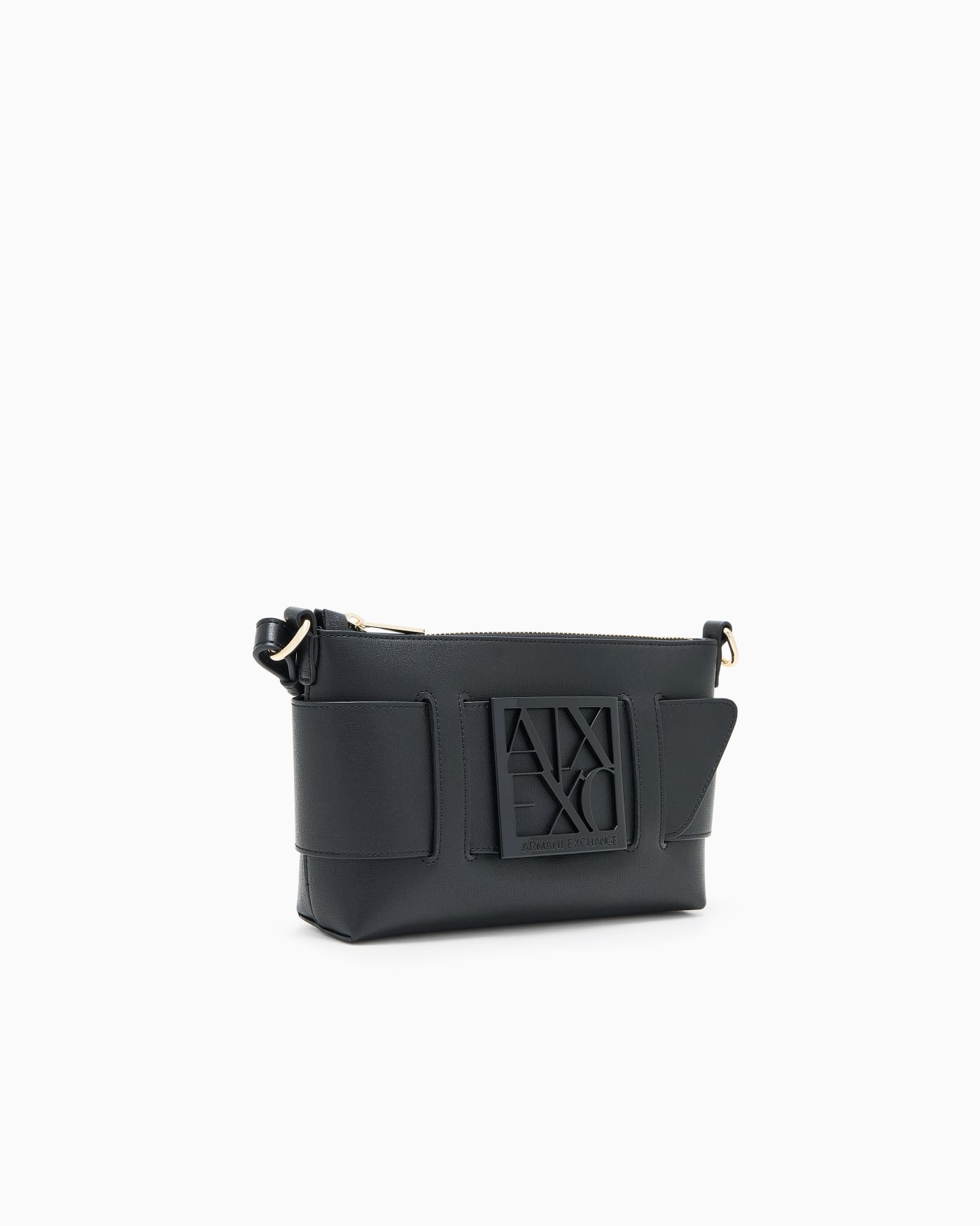Shoulder bag with embossed logo for woman