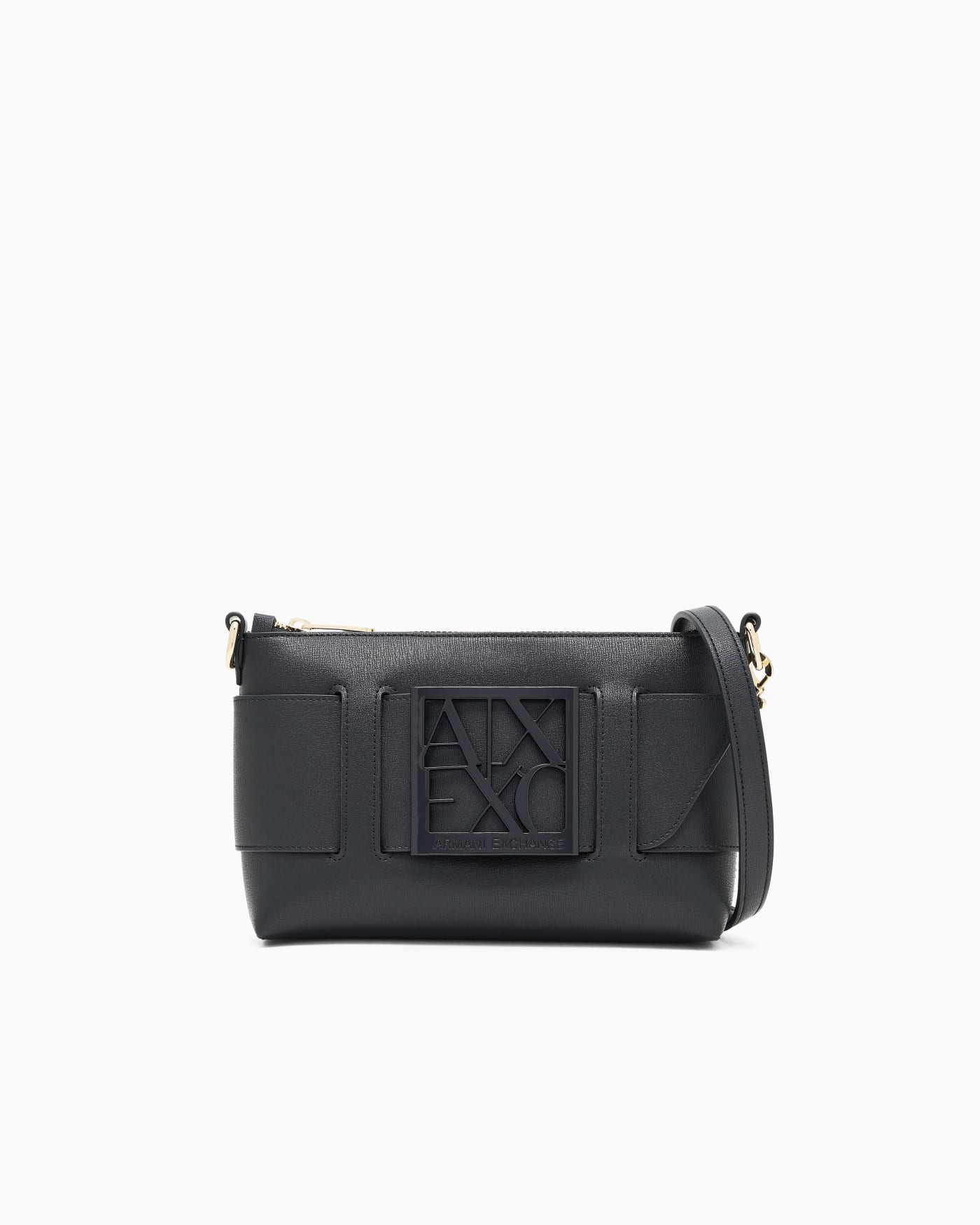 Shoulder bag with embossed logo for woman