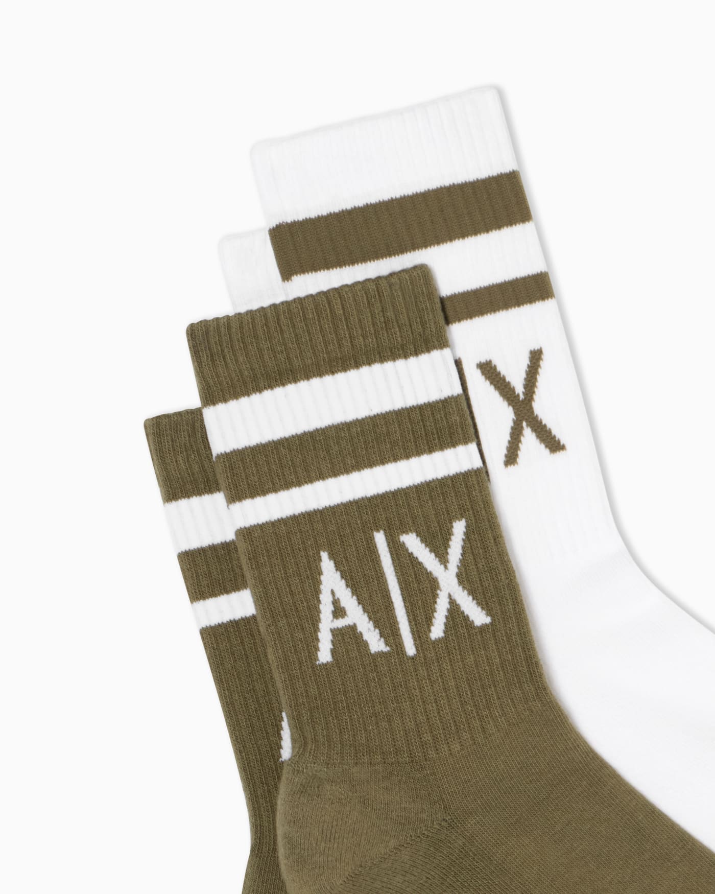 Set of 2 pairs of mixed cotton socks with logo