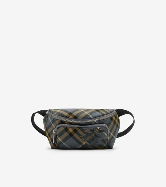 Small Check Belt Bag in Wave blue