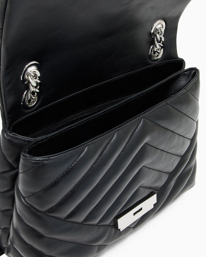 Crossbody bag quilted compact for woman