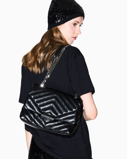 Crossbody bag quilted compact for woman