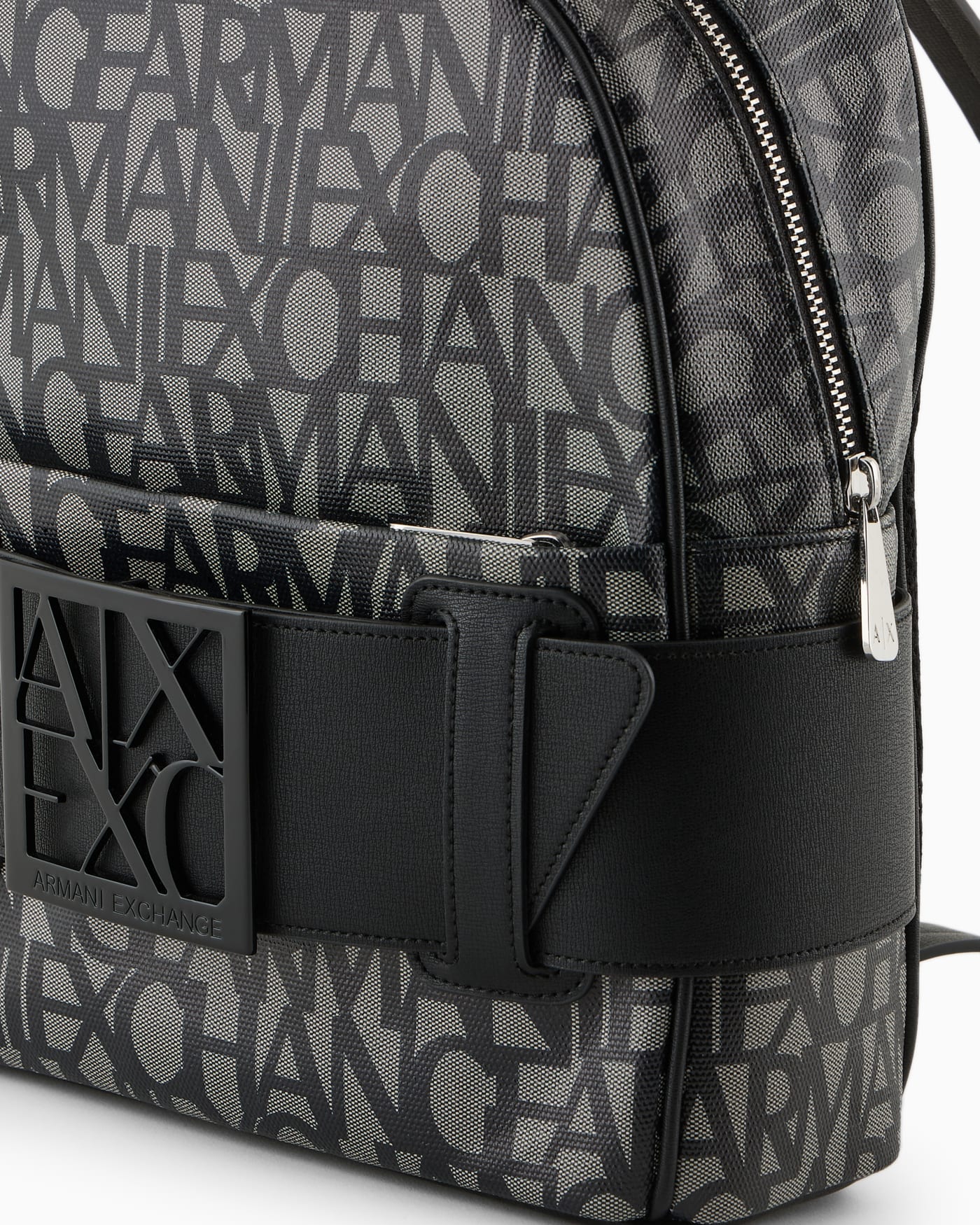 Backpack with contrasting allover logo