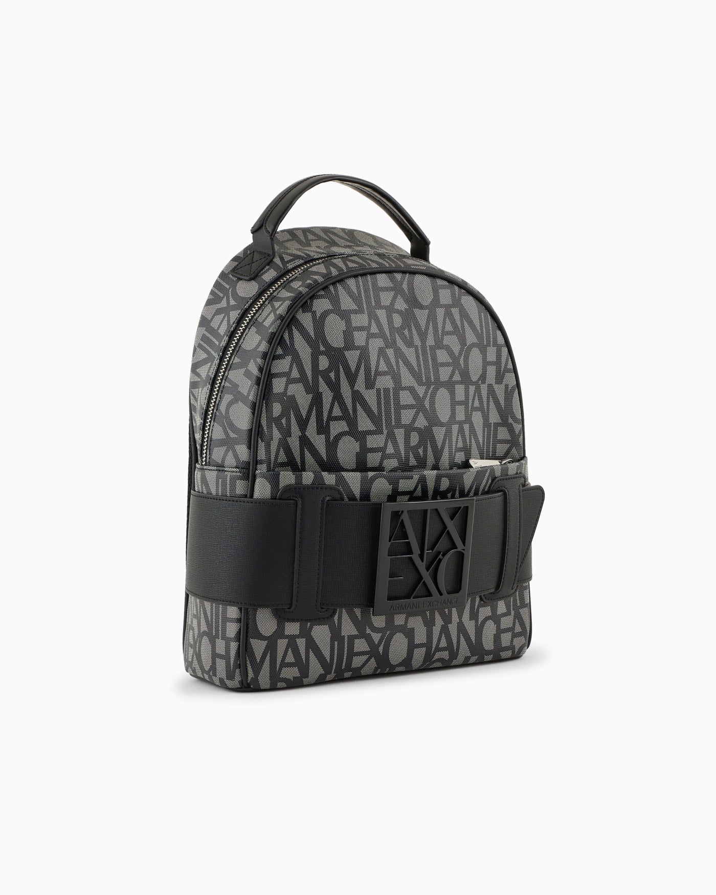 Backpack with contrasting allover logo
