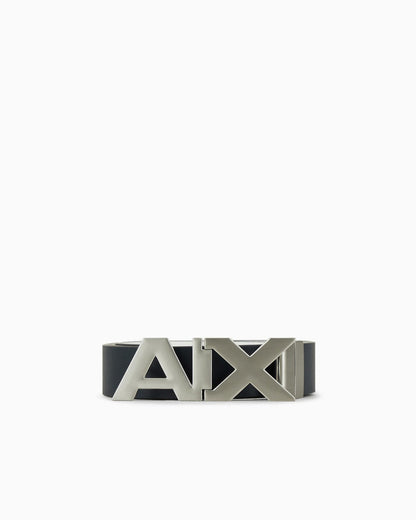 Plate belt in split leather with transfer coating