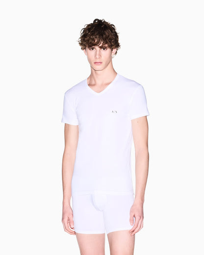 V-neck t-shirt stretch cotton lounge man