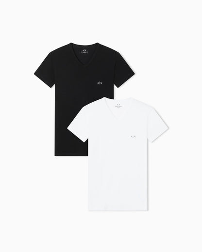 V-neck t-shirt stretch cotton lounge man
