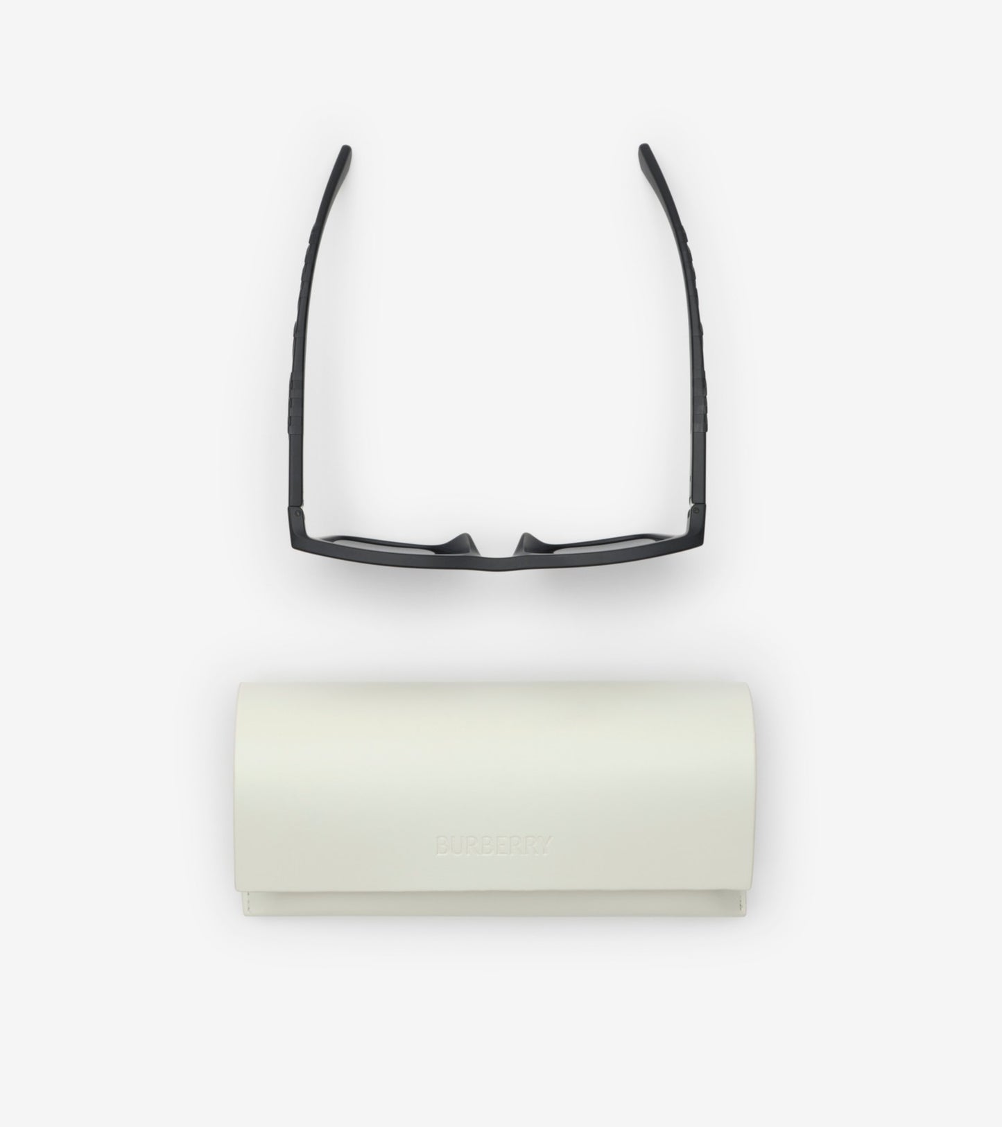 Textured Check Square Sunglasses in Black