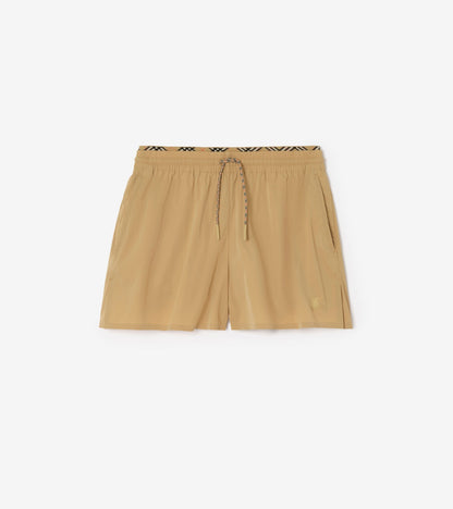 Stretch Nylon Shorts in Beige
