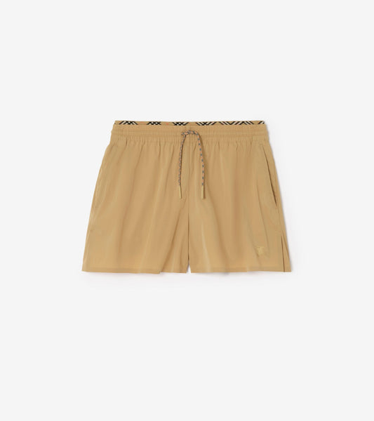 Stretch Nylon Shorts in Beige