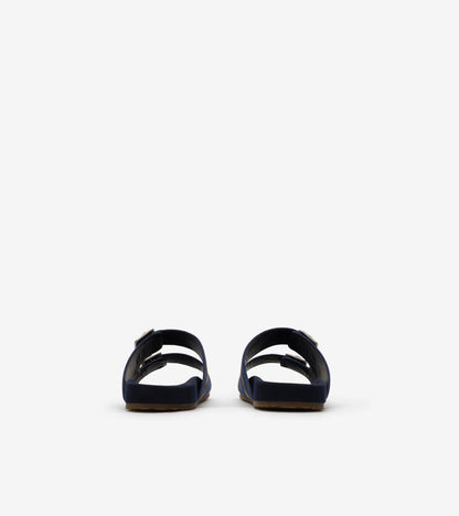Check Denim Urchin Sandals in Navy
