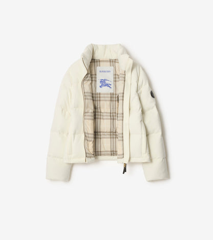 Cashmere Ambleside Puffer Jacket in Ice white