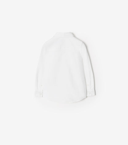 Cotton Oxford Shirt in White