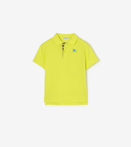 Cotton Piqué Polo Shirt in Vivid lime