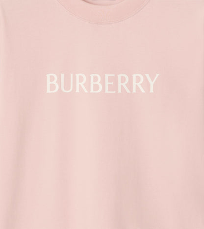 Logo Cotton T-shirt in Bouquet pink
