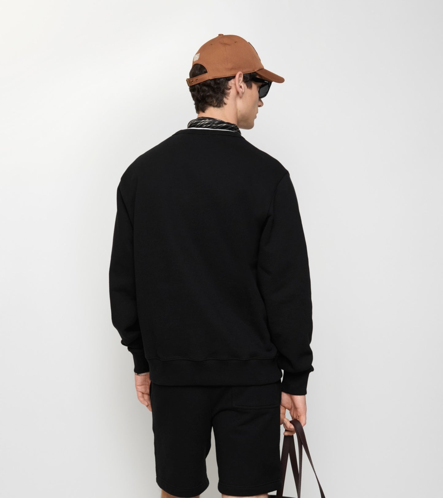 Logo Cotton Sweatshirt in Black
