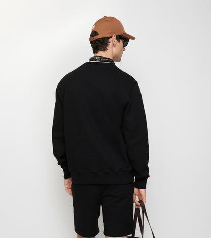 Logo Cotton Sweatshirt in Black