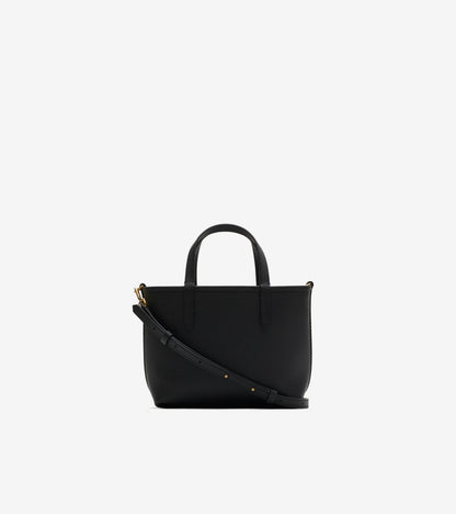 Mini Reversible Bloomsbury Tote in Black/calico beige