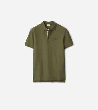 Cotton Polo Shirt in Atom blue