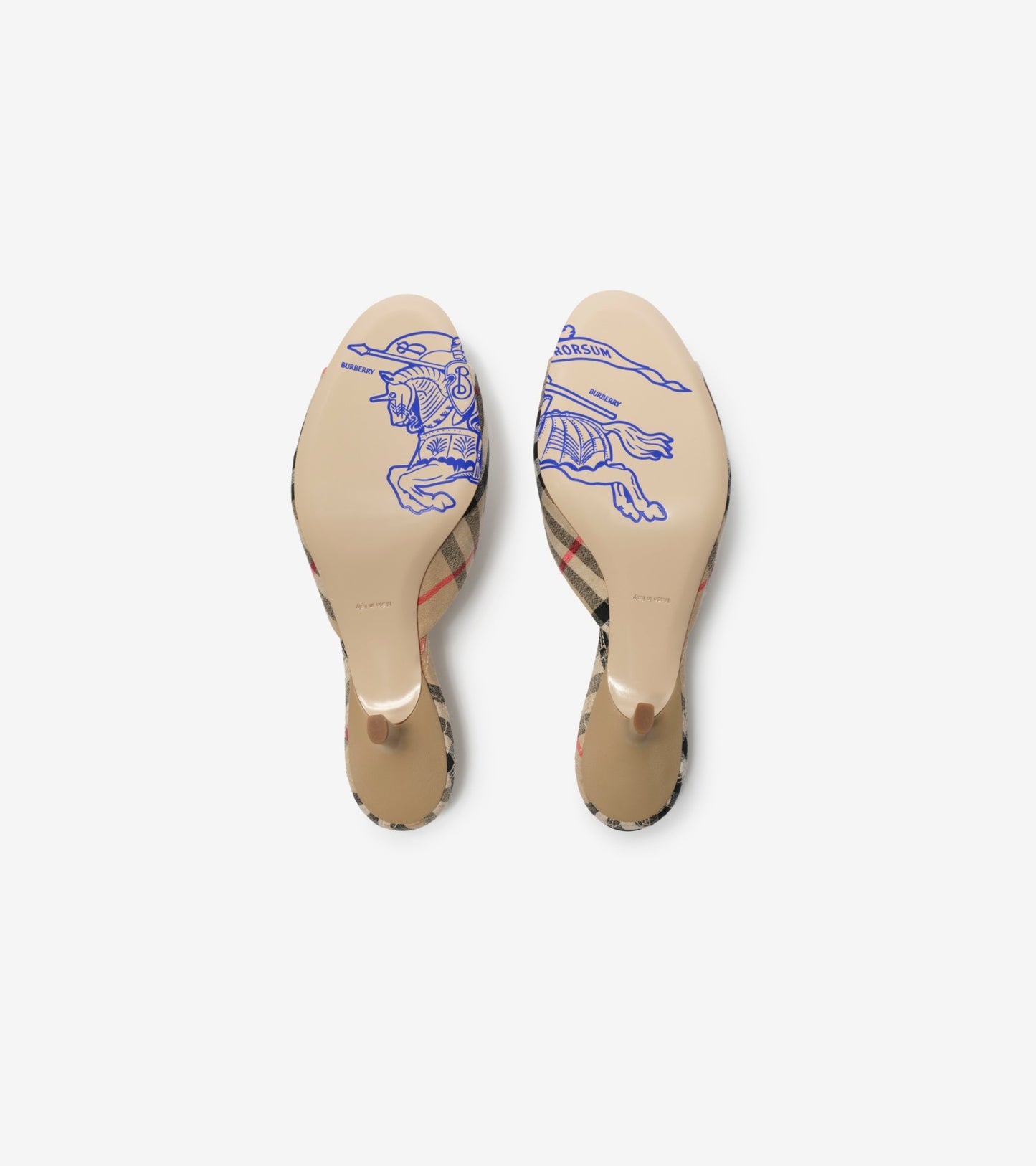 Check Mews Low Sandals in Sand beige