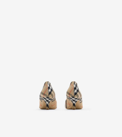Check Dame Pumps in Sand beige