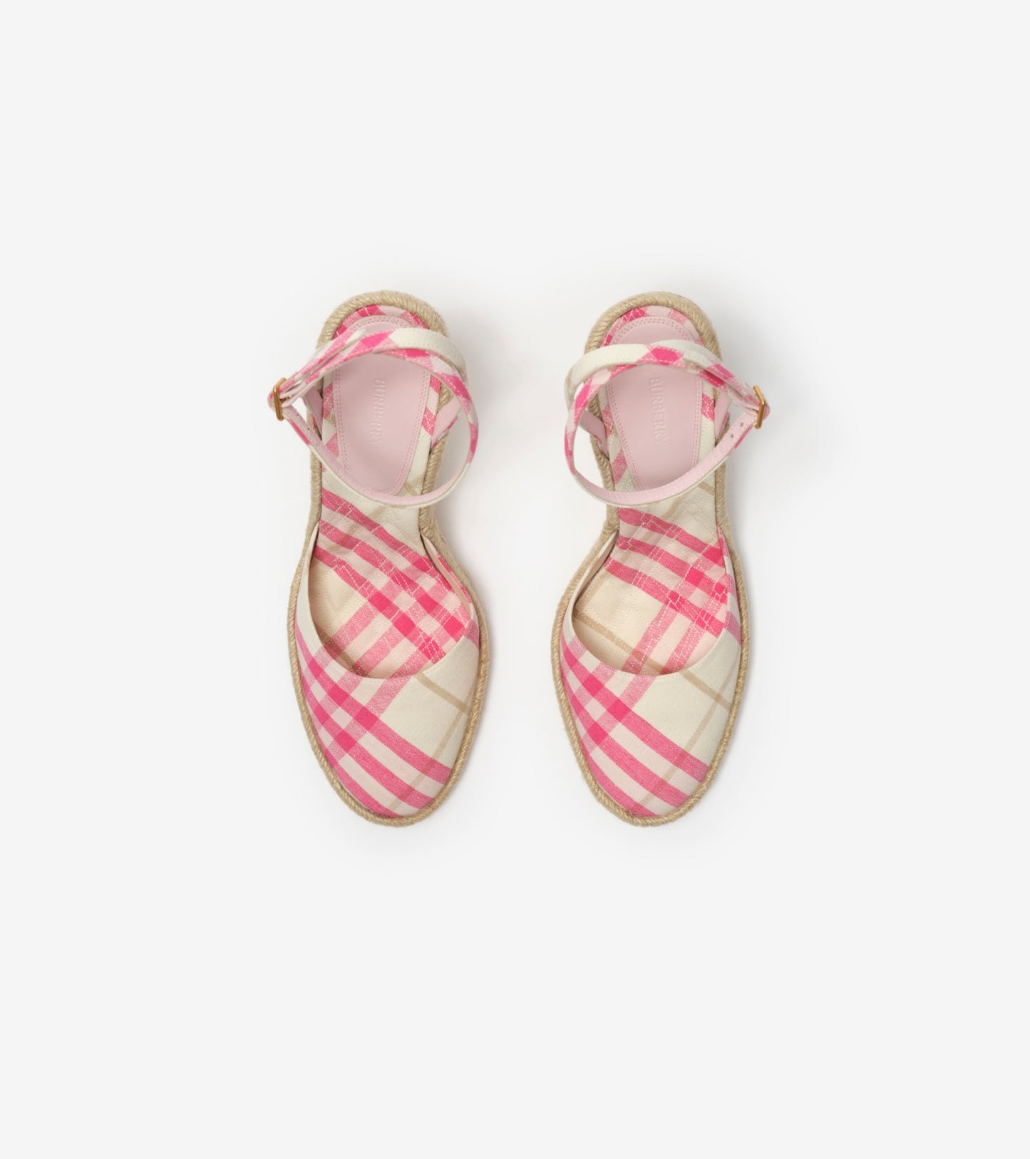 Check Mews Espadrille Pumps in Aubergine purple