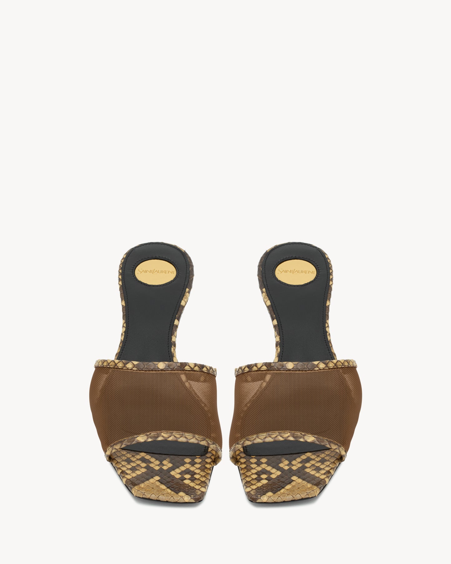 SIP mule sandals in mesh and python