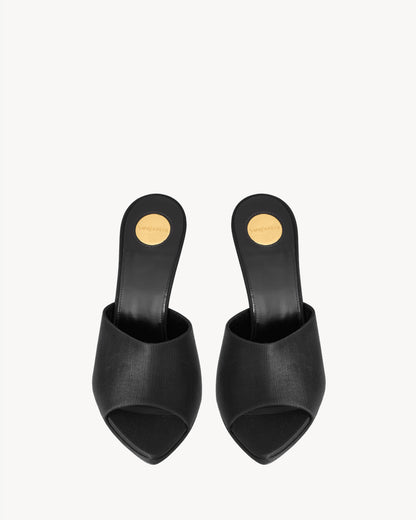 LEON mules in satin