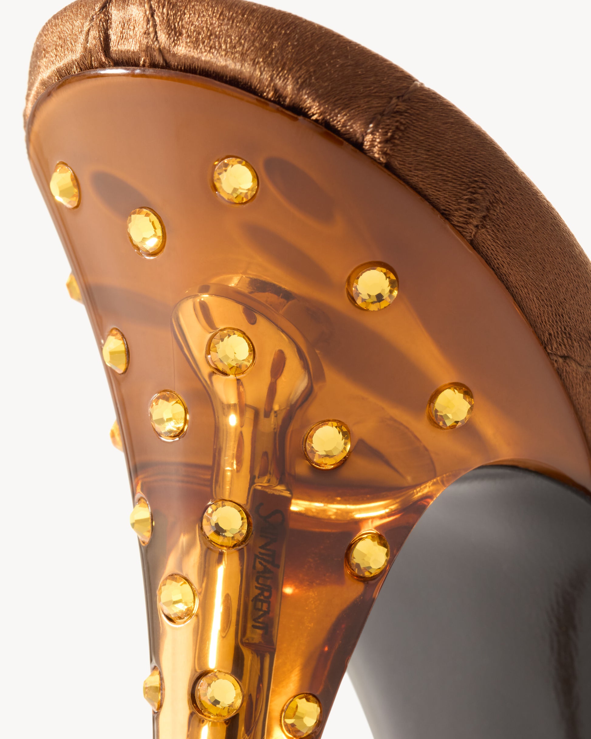IVRESSE sandals in satin crepe and crystals