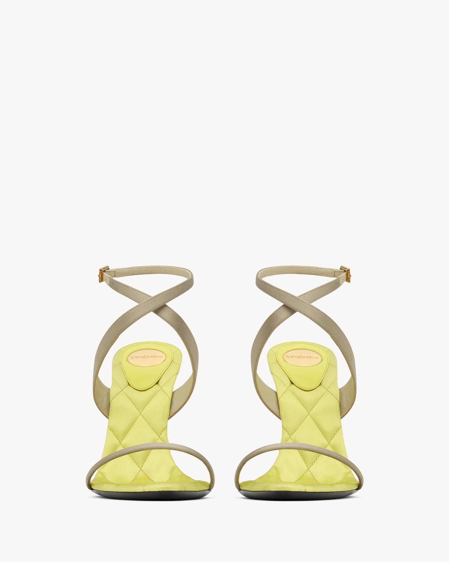 IVRESSE sandals in satin crepe and crystals