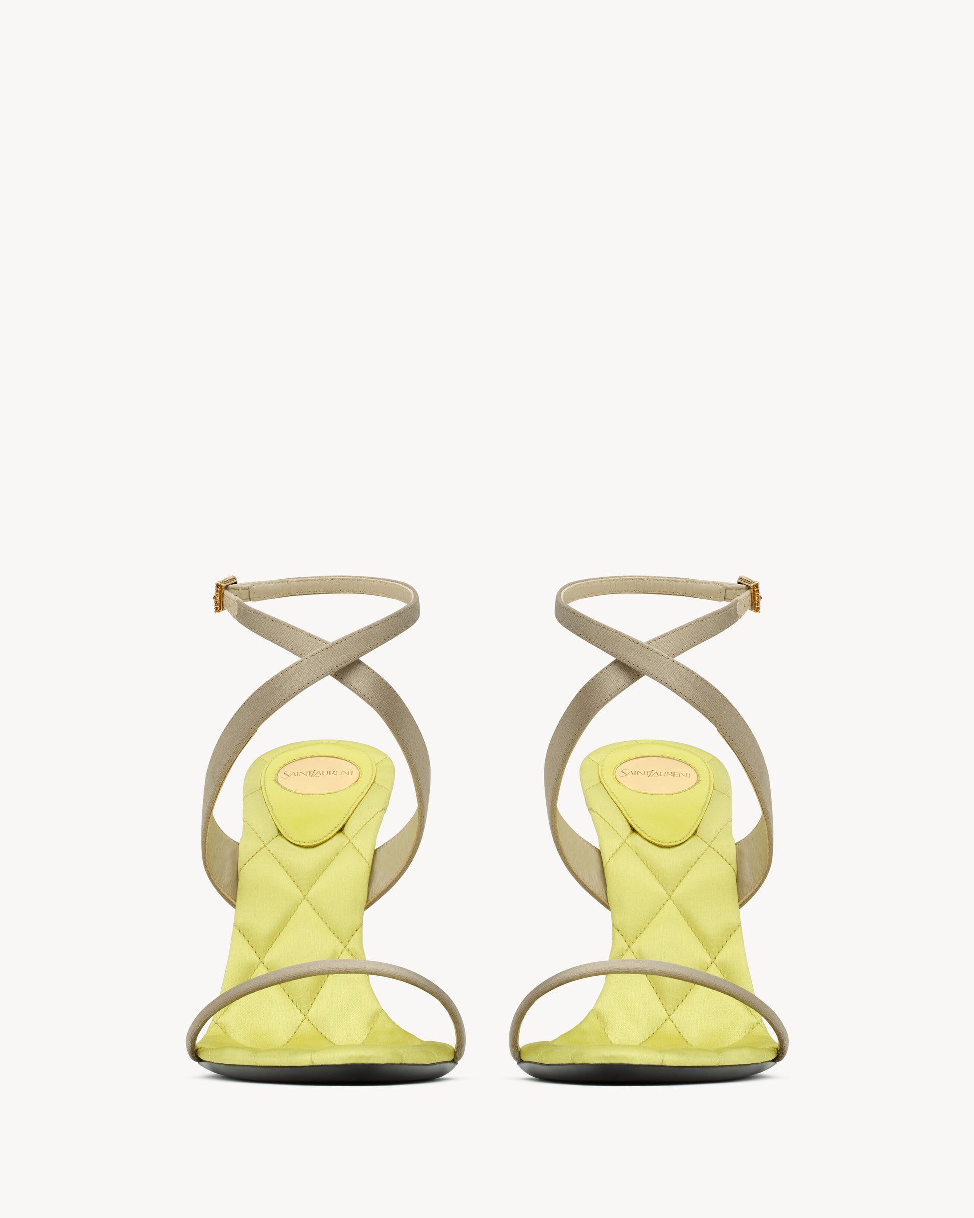 IVRESSE sandals in satin crepe and crystals