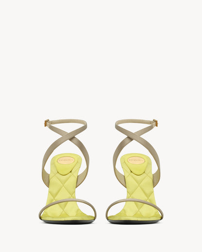 IVRESSE sandals in satin crepe and crystals