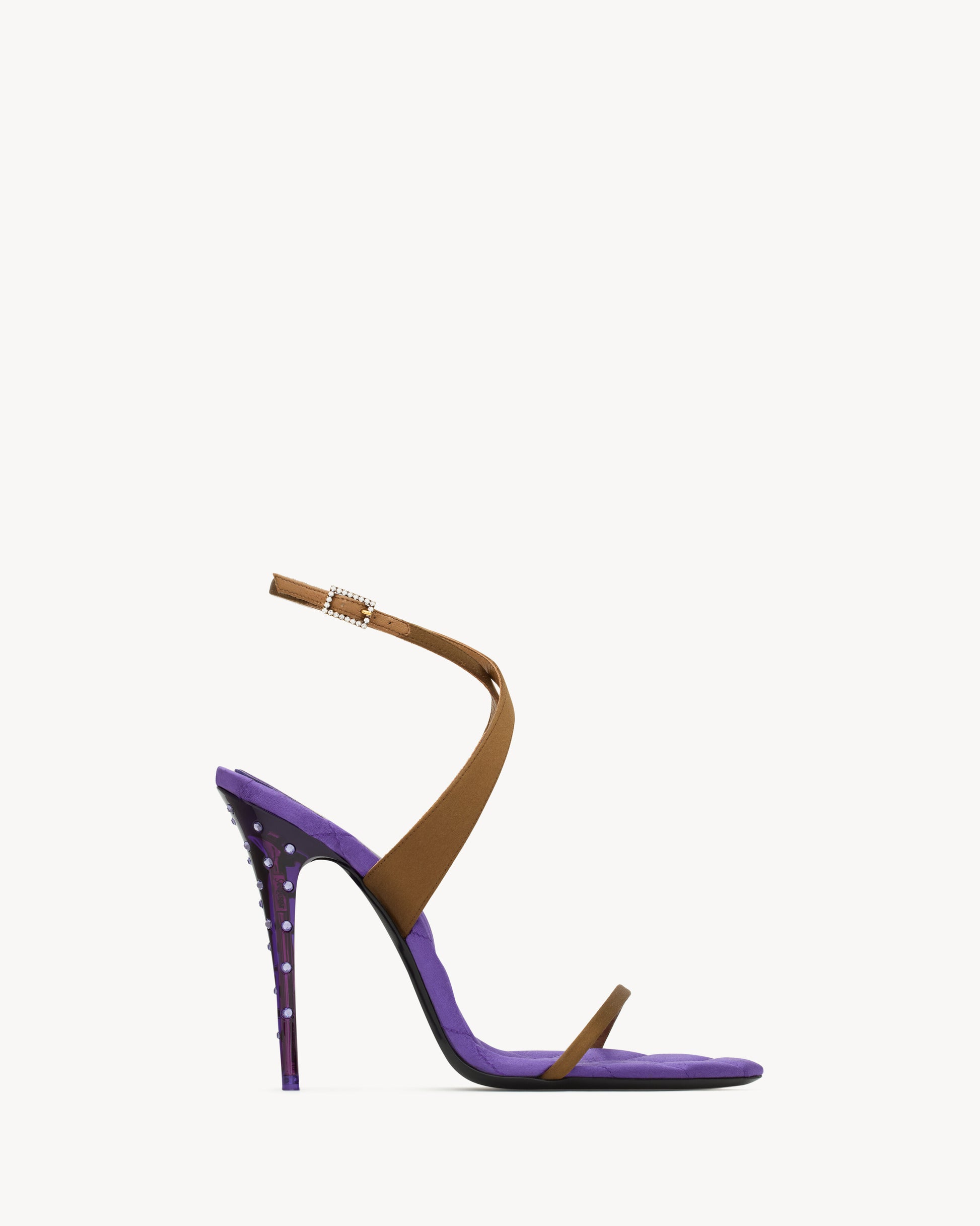 IVRESSE sandals in satin crepe and crystals
