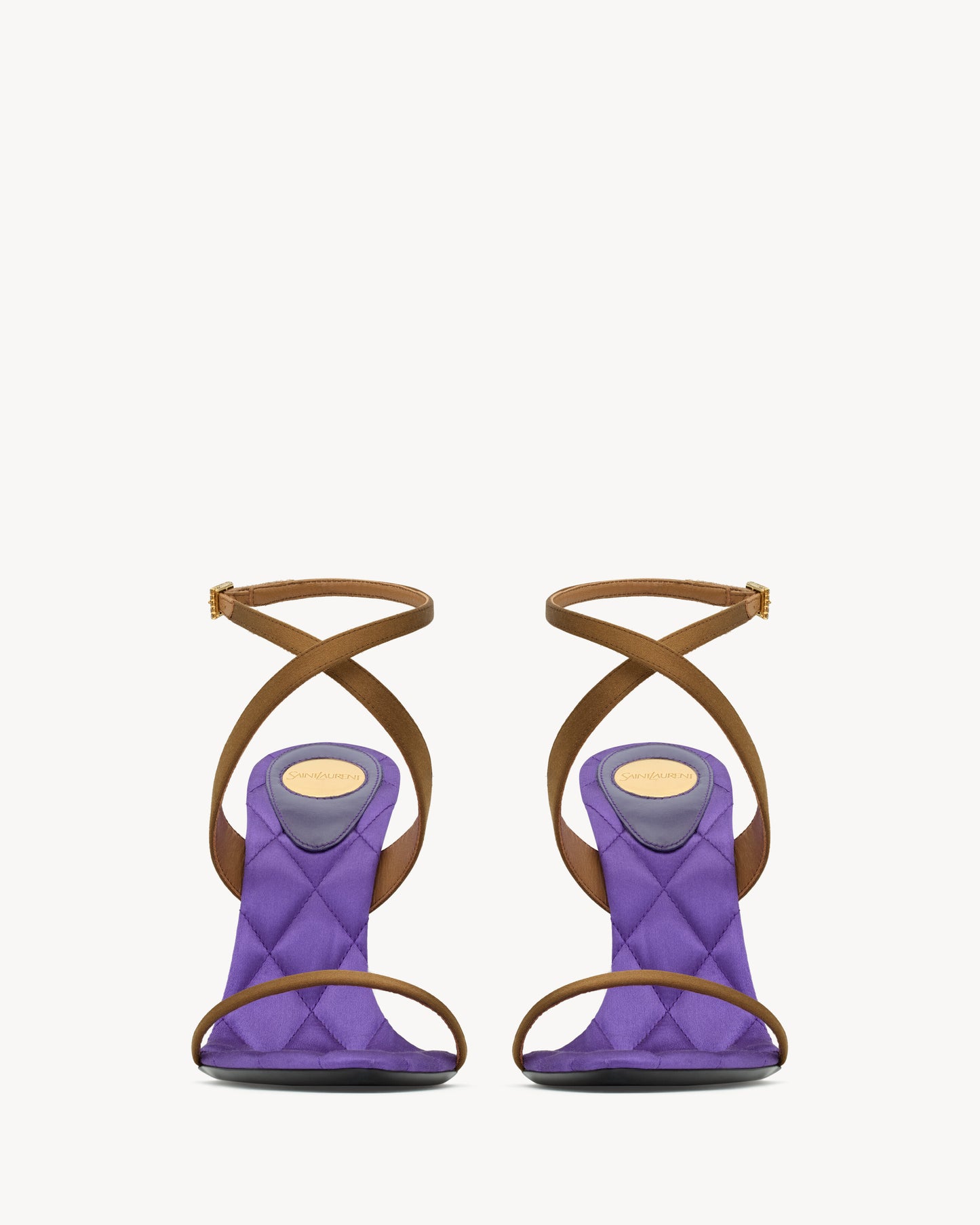 IVRESSE sandals in satin crepe and crystals