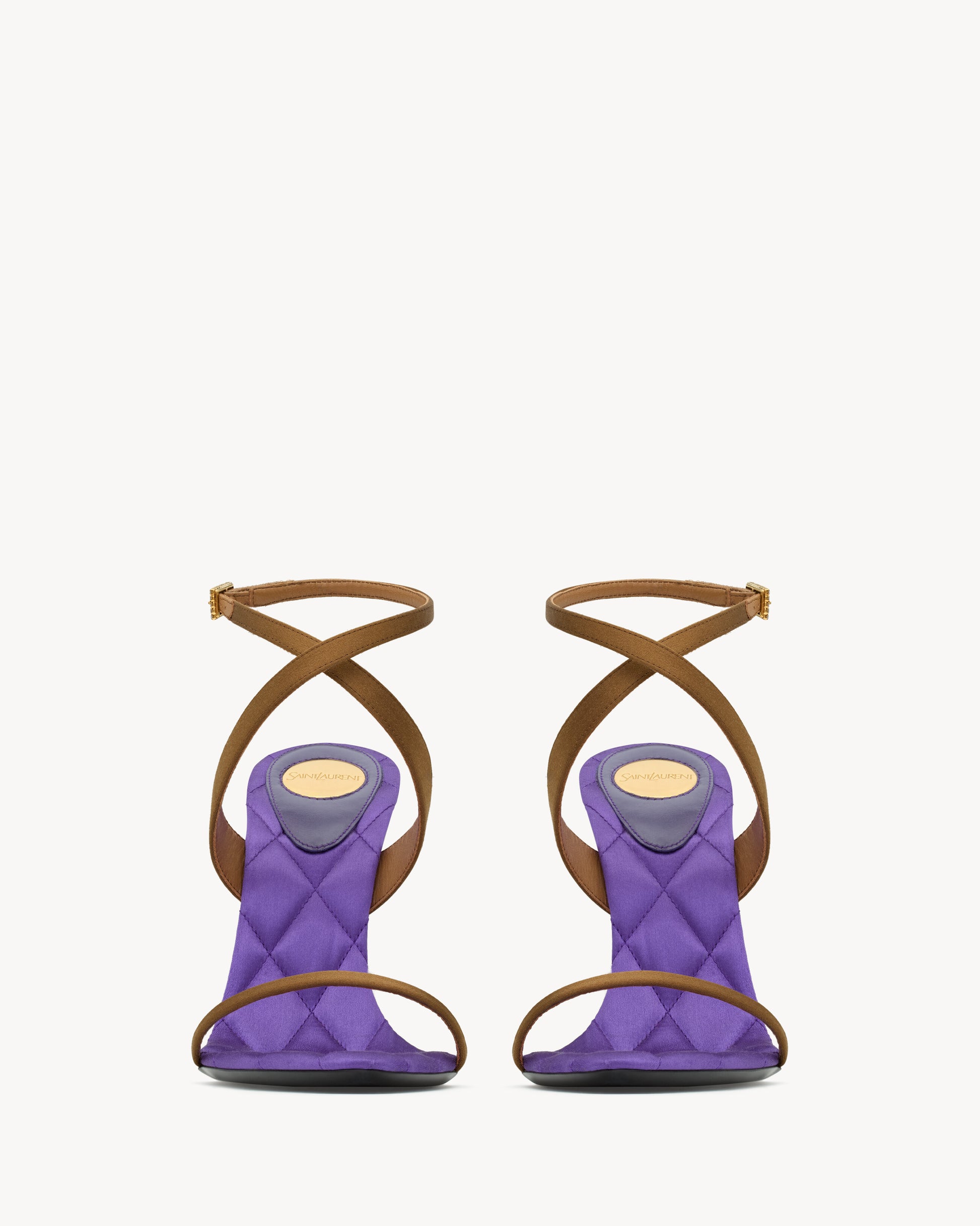 IVRESSE sandals in satin crepe and crystals