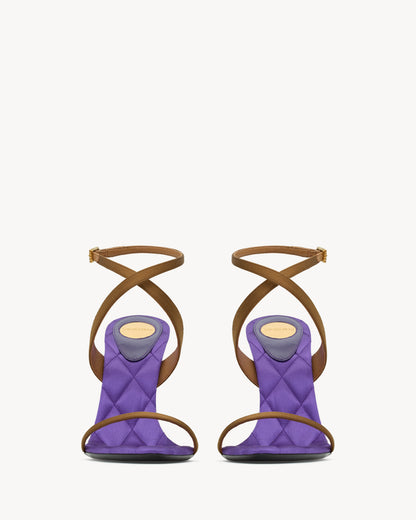 IVRESSE sandals in satin crepe and crystals