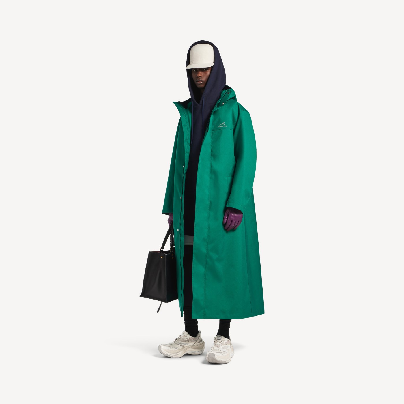 Techwear long windbreaker
